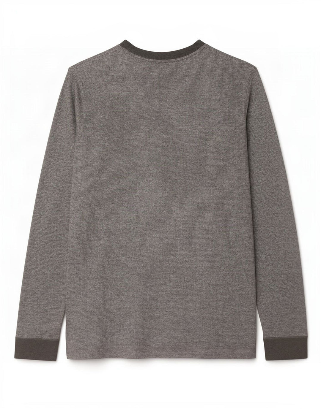Hollister Mens Top Long Sleeve Large Grey Flecked Cotton