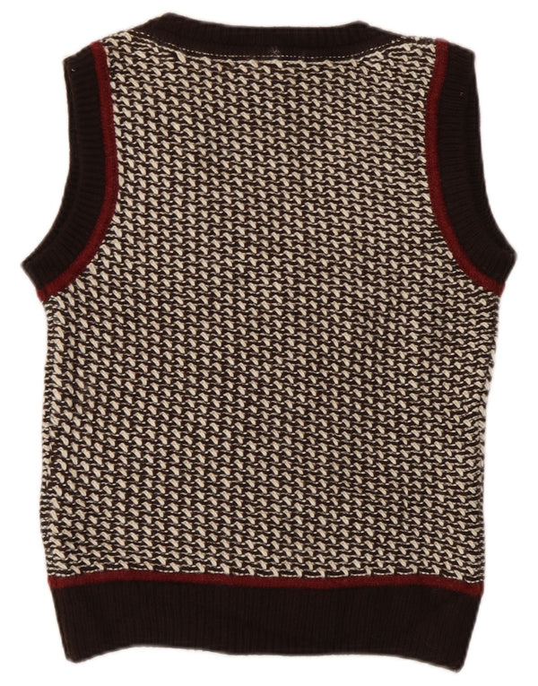 Massimo Dutti Womens Vest Tank Top UK 6 XS Brown Flecked Acrylic