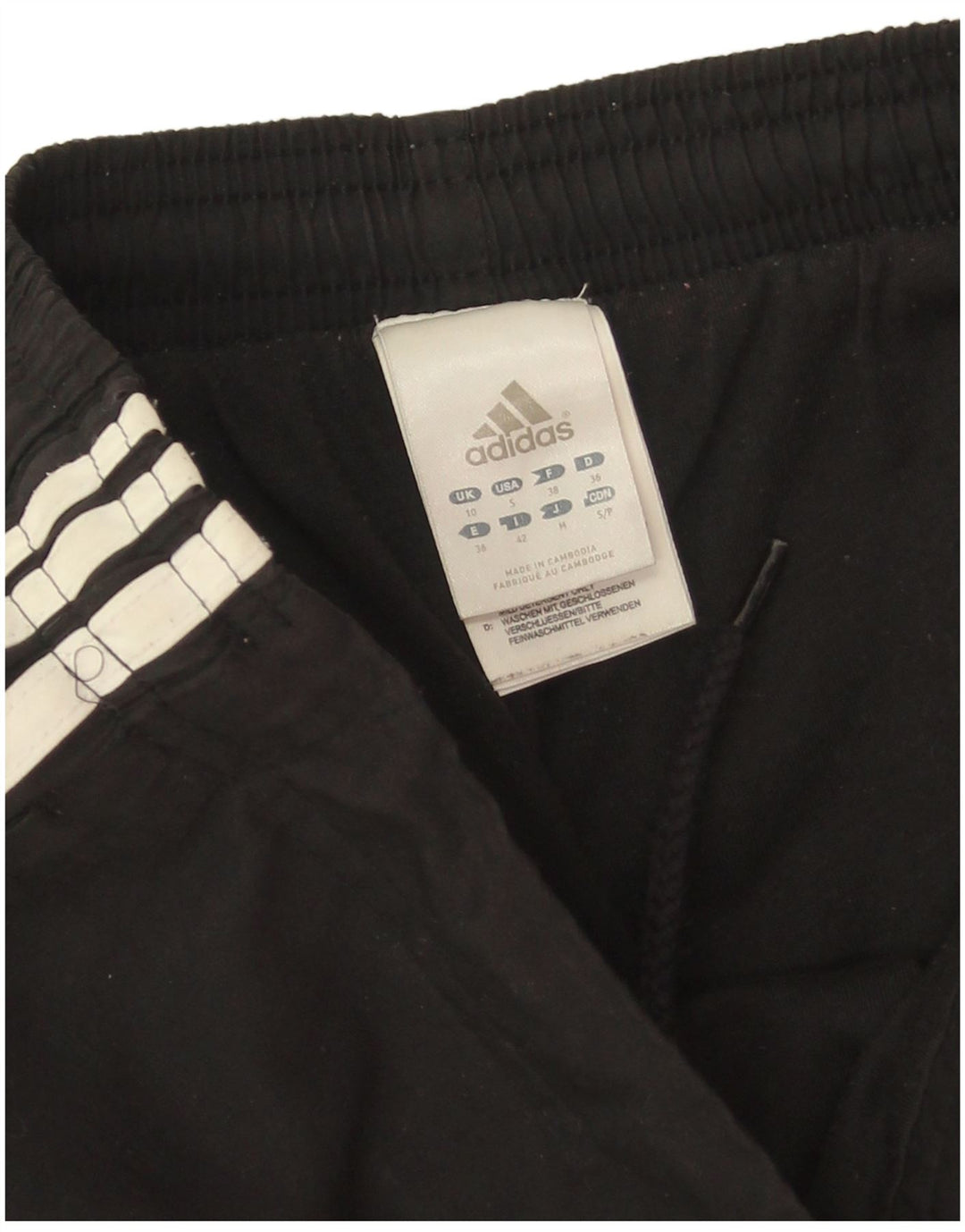 Adidas Womens Tracksuit Trousers Joggers UK 10 Small Black Polyester