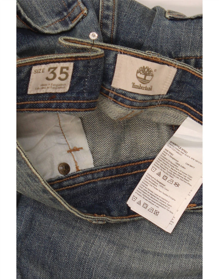 Timberland Mens Straight Jeans W35 L33 Blue Cotton