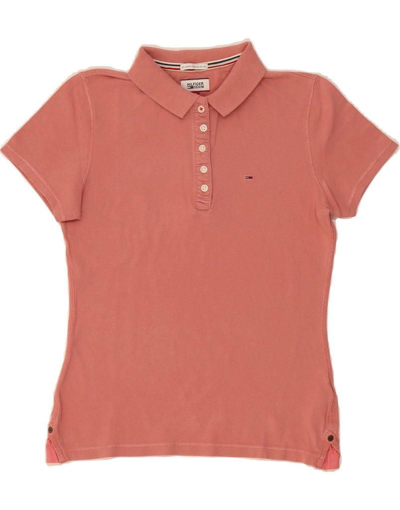 TOMMY HILFIGER Womens Polo Shirt UK 10 Small Pink Cotton Vintage Tommy Hilfiger and Second-Hand Tommy Hilfiger from Messina Hembry 