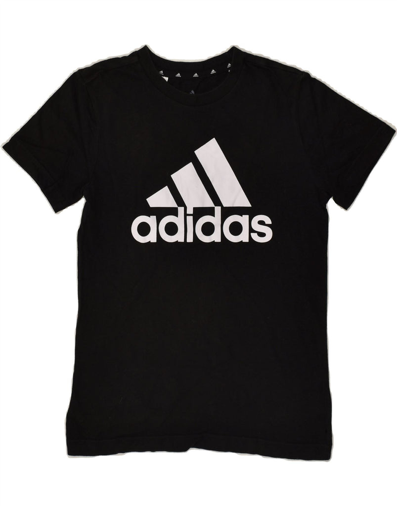 ADIDAS Boys Graphic T-Shirt Top 11-12 Years Black Cotton | Vintage Adidas | Thrift | Second-Hand Adidas | Used Clothing | Messina Hembry 