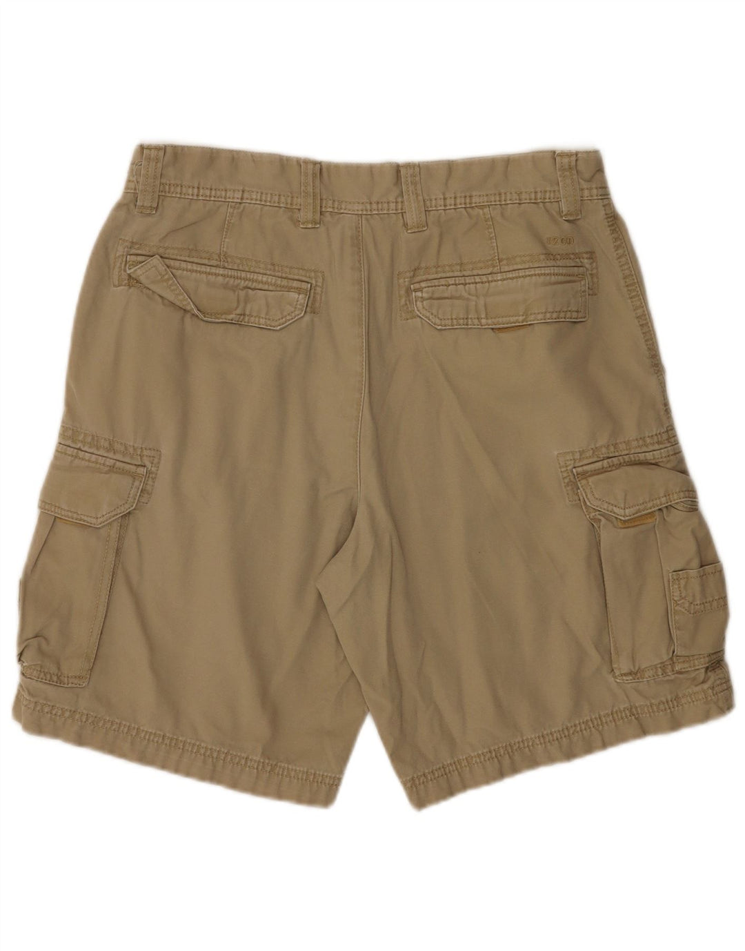 IZOD Mens Salt Water Cargo Shorts W34 Large Beige Cotton