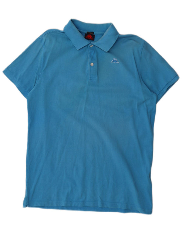 Kappa Mens Polo Shirt XL Blue Cotton
