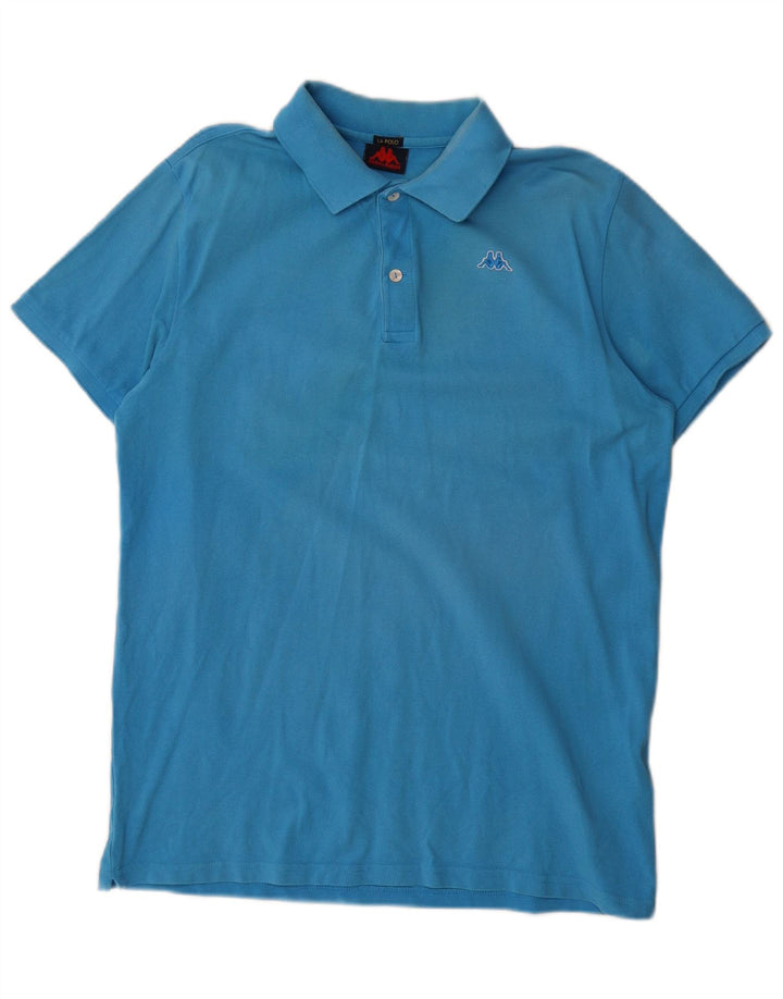 Kappa Mens Polo Shirt XL Blue Cotton
