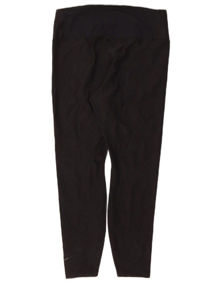 NIKE Womens Dri Fit Leggings UK 18 XL Black Polyester