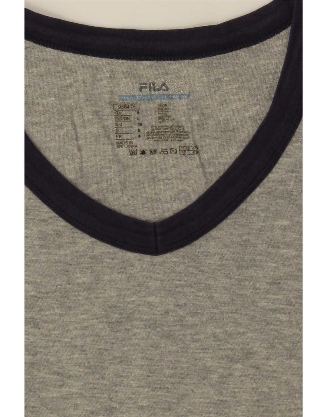 Fila Mens T-Shirt Top Large Grey Flecked Cotton