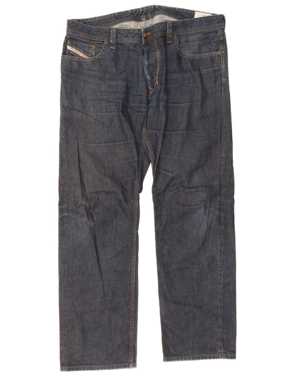 Diesel Mens Larkee Regular Straight Jeans W38 L32 Blue Cotton