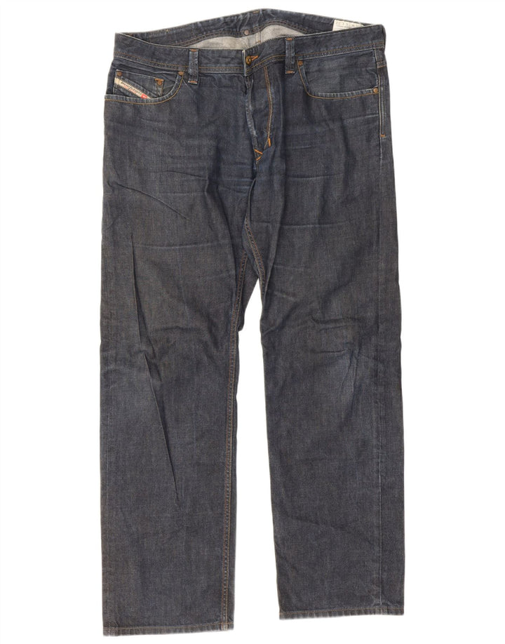Diesel Mens Larkee Regular Straight Jeans W38 L32 Blue Cotton