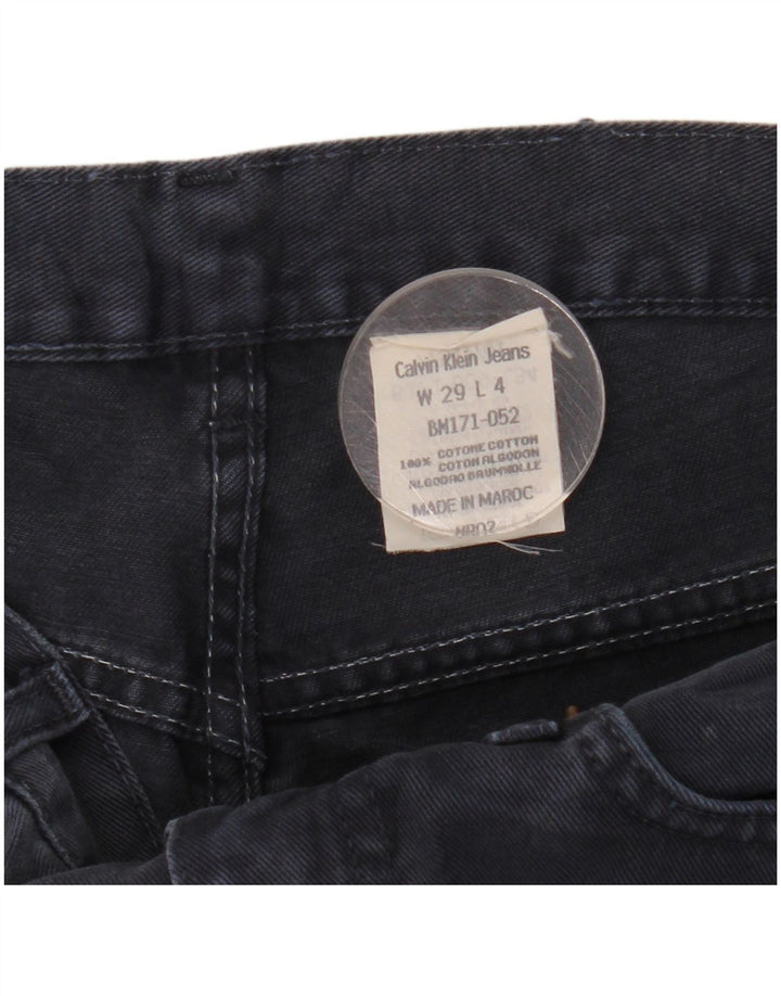 Calvin Klein Womens Straight Jeans W29 L28 Navy Blue Cotton