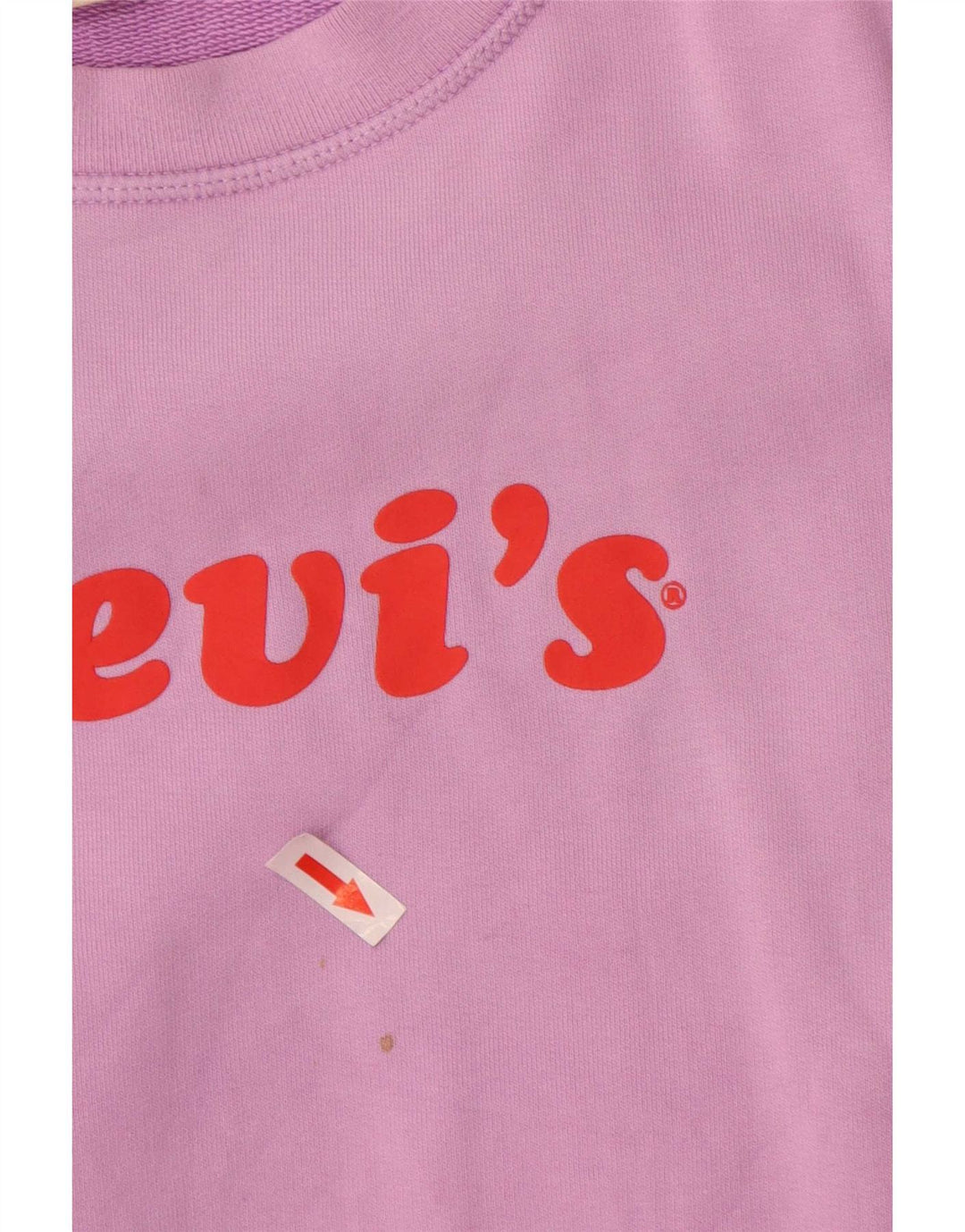 Levi's Womens Graphic Oversized Sweatshirt Jumper UK 10 Small Purple Cotton