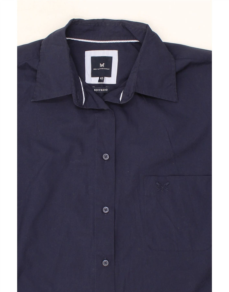 CREW CLOTHING Womens Boyfriend Shirt Dress UK 10 Small  Navy Blue Cotton Vintage Crew Clothing and Second-Hand Crew Clothing from Messina Hembry 