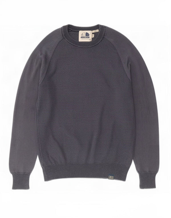 Americanino Mens Slim Fit Crew Neck Jumper Sweater Medium Navy Blue Cotton