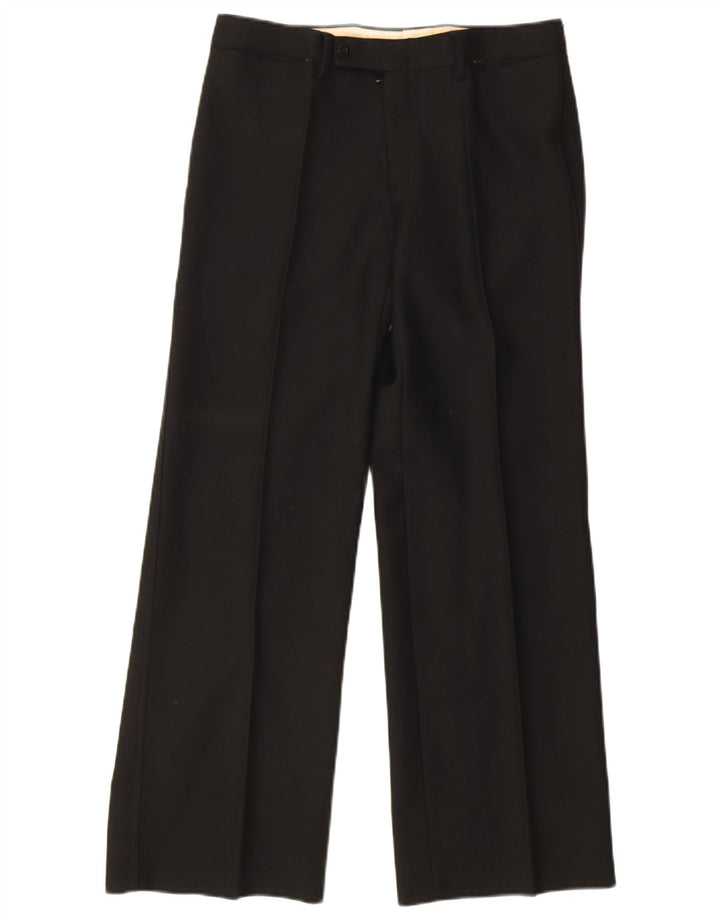 Facis Womens 1 Button 2 Piece Suit IT 48 Medium W30 L29 Black Wool