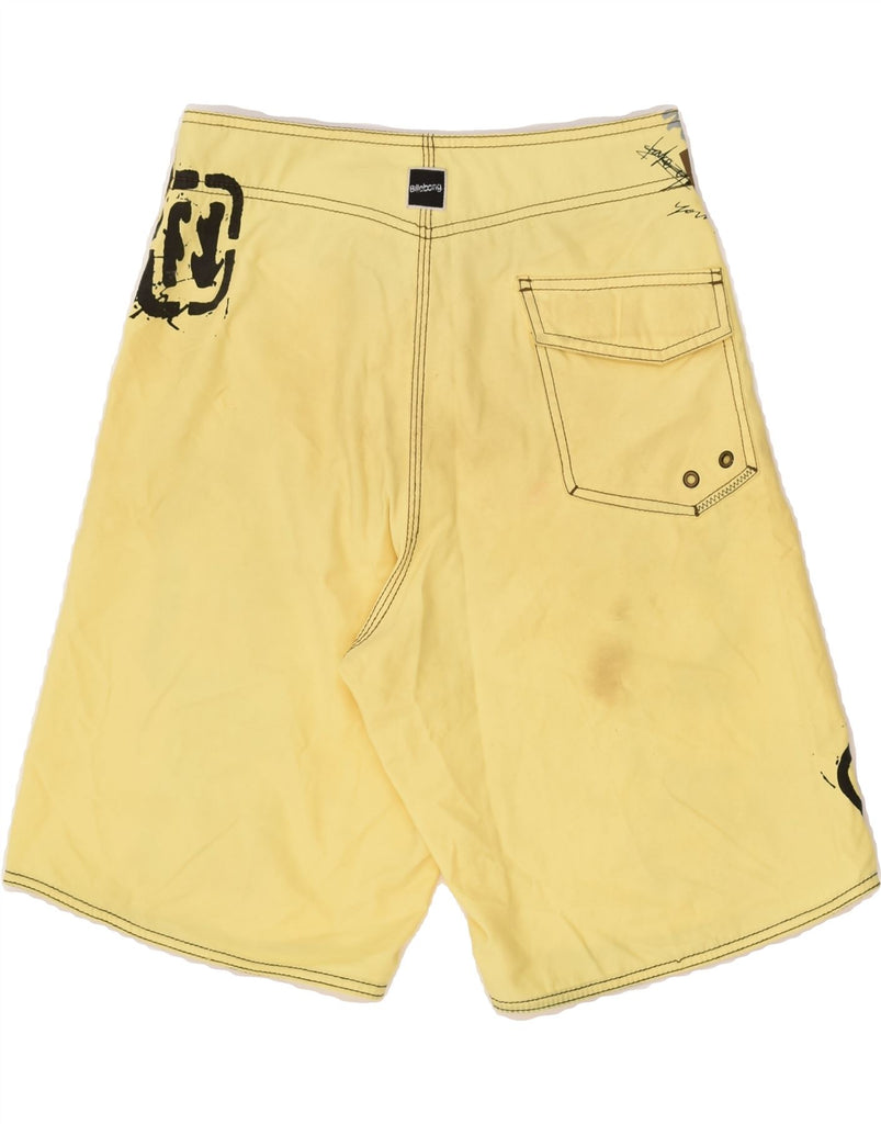 BILLABONG Boys Graphic Swimming Shorts 15-16 Years Yellow | Vintage Billabong | Thrift | Second-Hand Billabong | Used Clothing | Messina Hembry 