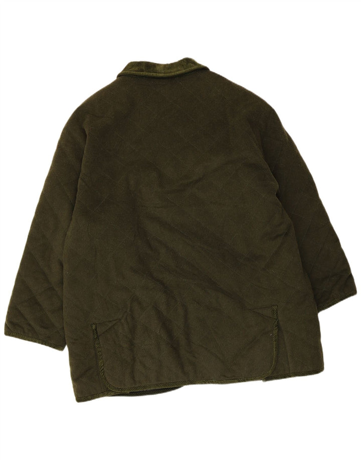 Vintage Mens Quilted Jacket Size 40 Large Green