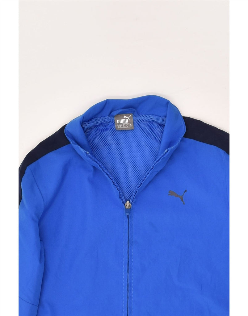 PUMA Boys Tracksuit Top Jacket 7-8 Years Blue | Vintage Puma | Thrift | Second-Hand Puma | Used Clothing | Messina Hembry 