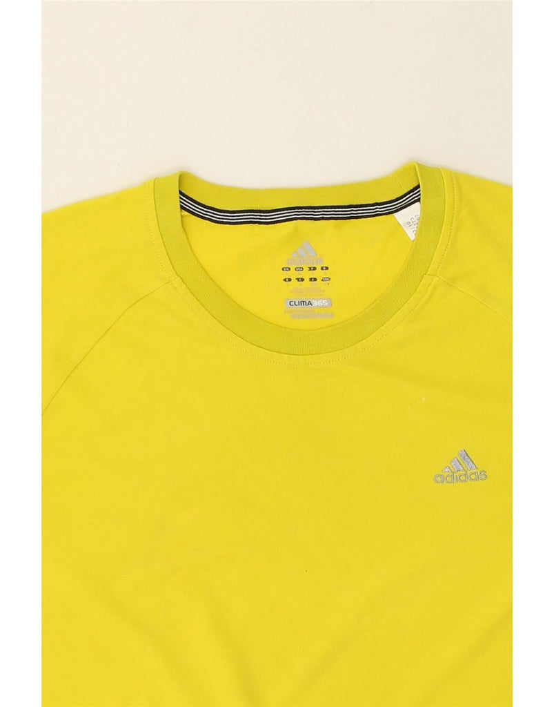 ADIDAS Mens Clima 365 T-Shirt Top Large Yellow | Vintage Adidas | Thrift | Second-Hand Adidas | Used Clothing | Messina Hembry 