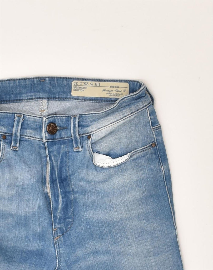 DIESEL Womens Flared Jeans W25 L32 Blue | Vintage Diesel | Thrift | Second-Hand Diesel | Used Clothing | Messina Hembry 