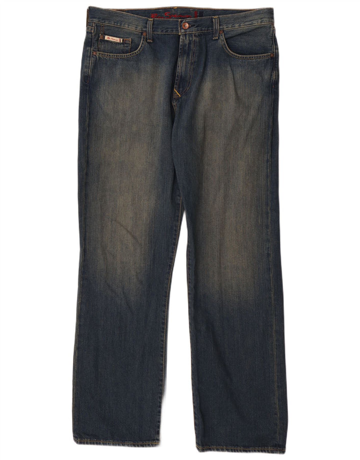 BEN SHERMAN Mens Straight Jeans W36 L32 Blue Cotton