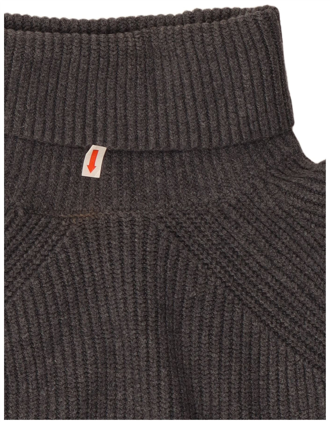 Marks & Spencer Womens Crop Roll Neck Jumper Sweater UK 10 Small Grey