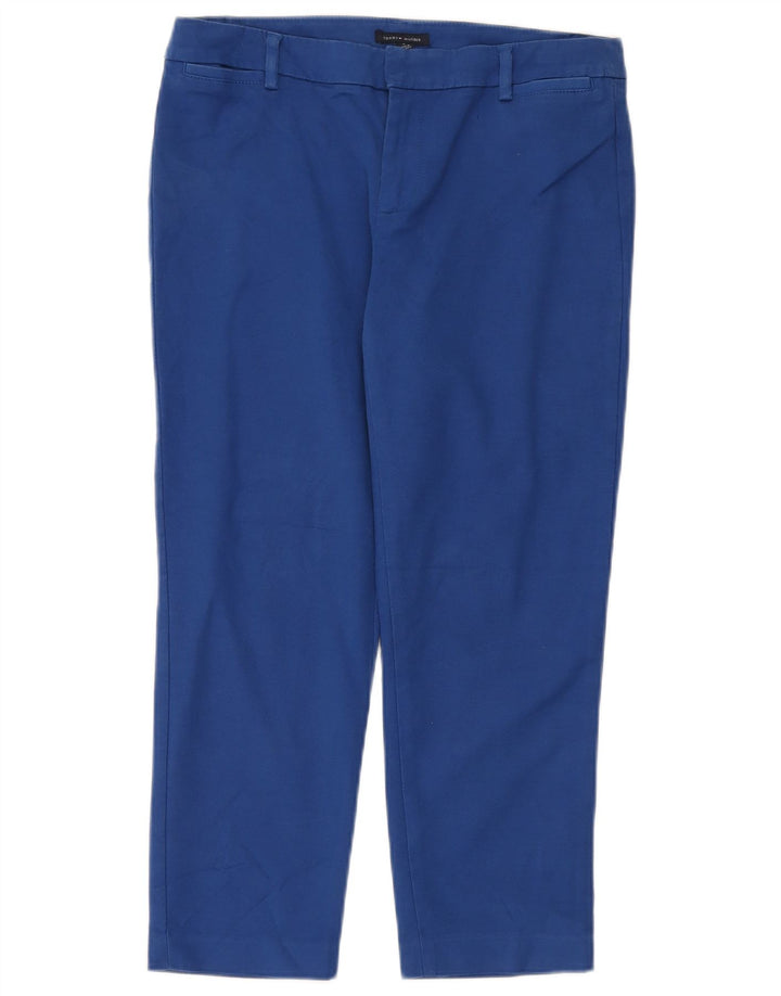Tommy Hilfiger Womens Straight Cropped Trousers US 8 Medium W32 L25 Blue