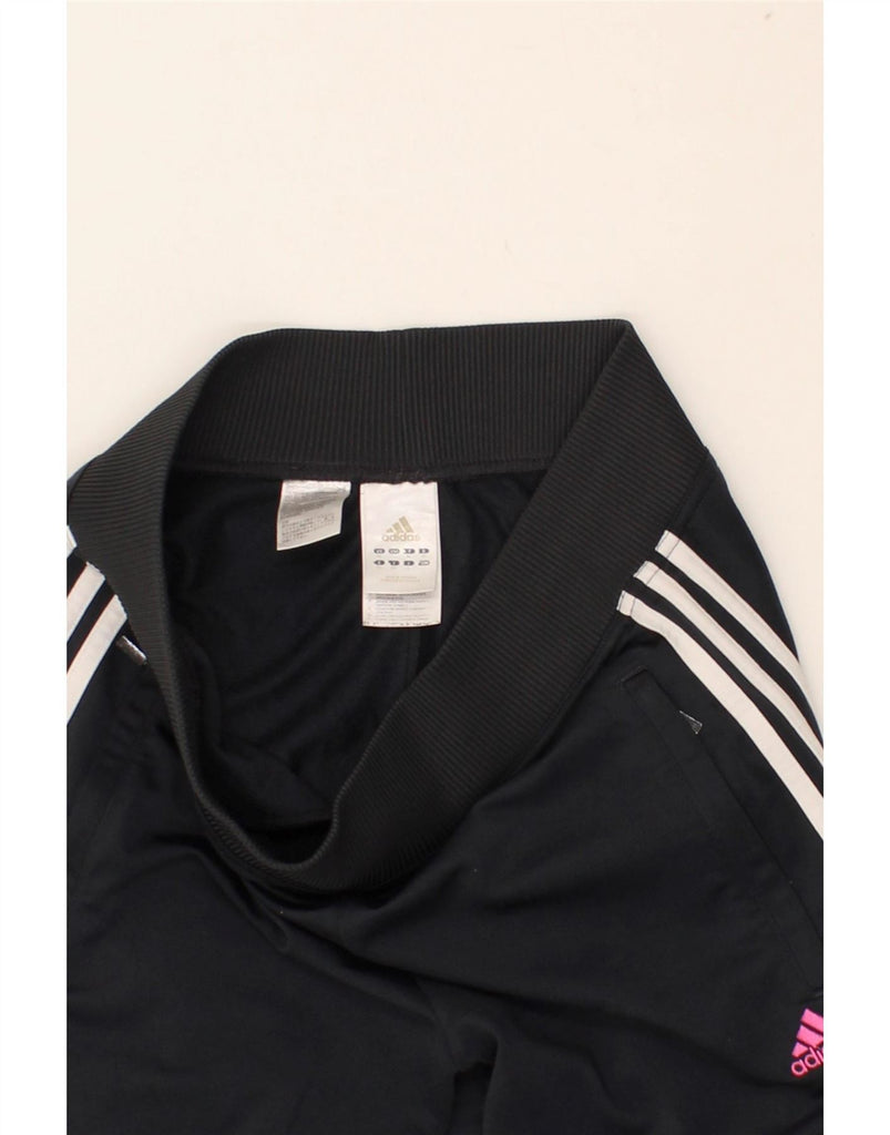 ADIDAS Womens Tracksuit Trousers Joggers UK 12 Medium Black Polyester Vintage Adidas and Second-Hand Adidas from Messina Hembry 