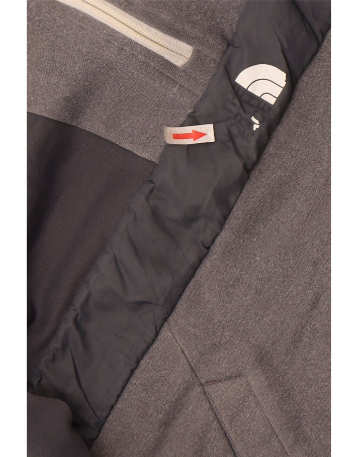 The North Face Mens Zip Neck Hoodie Jumper Medium Grey Polyester