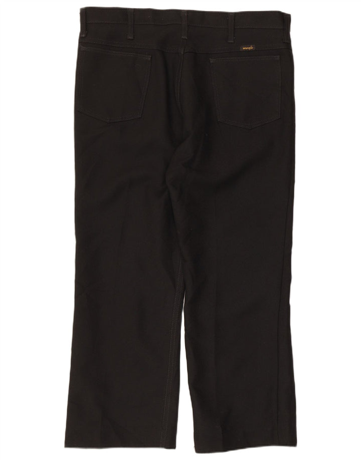 WRANGLER Mens Straight Casual Trousers W36 L26 Black Polyester