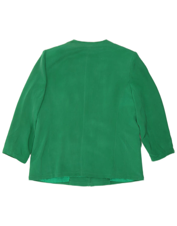 Mariella Burani Womens 5 Button 3/4 Sleeve Blazer Jacket UK 18 Large Green
