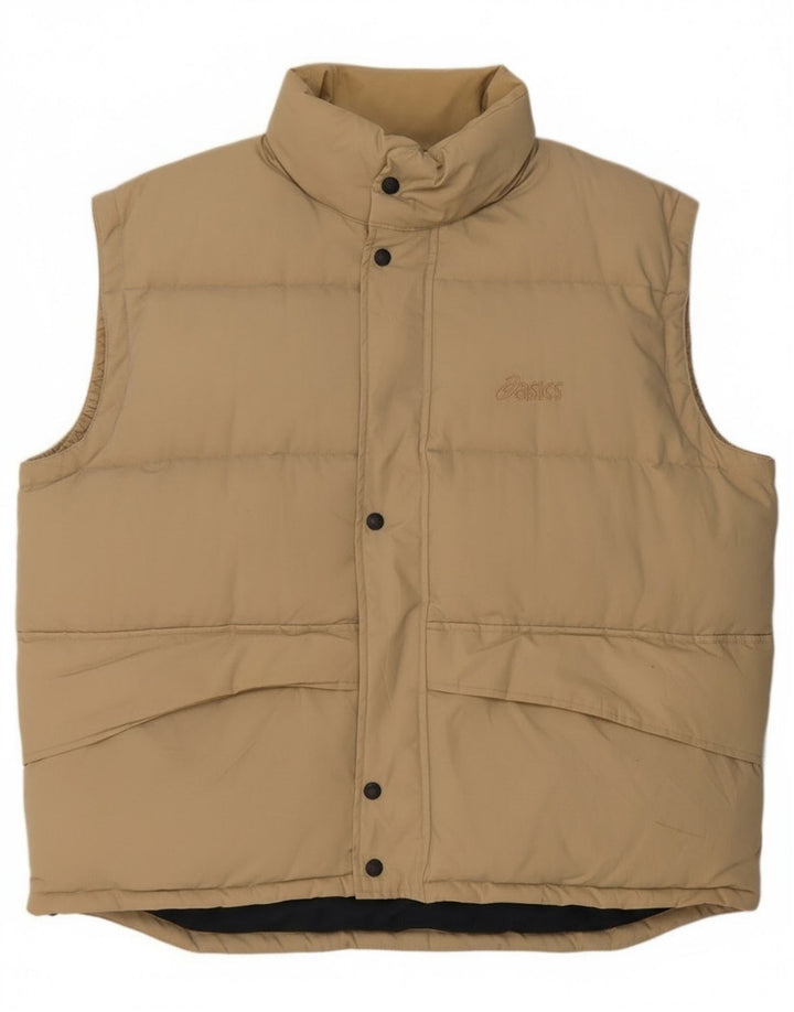 Asics Mens Padded Gilet UK 42 XL Beige Polyester