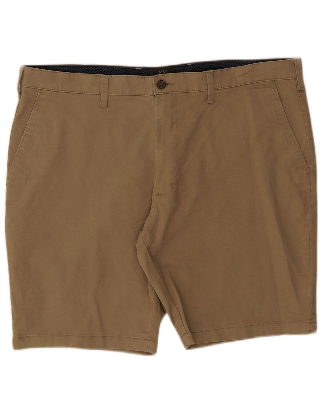 MARKS & SPENCER Mens Chino Shorts W40 XL Beige Cotton