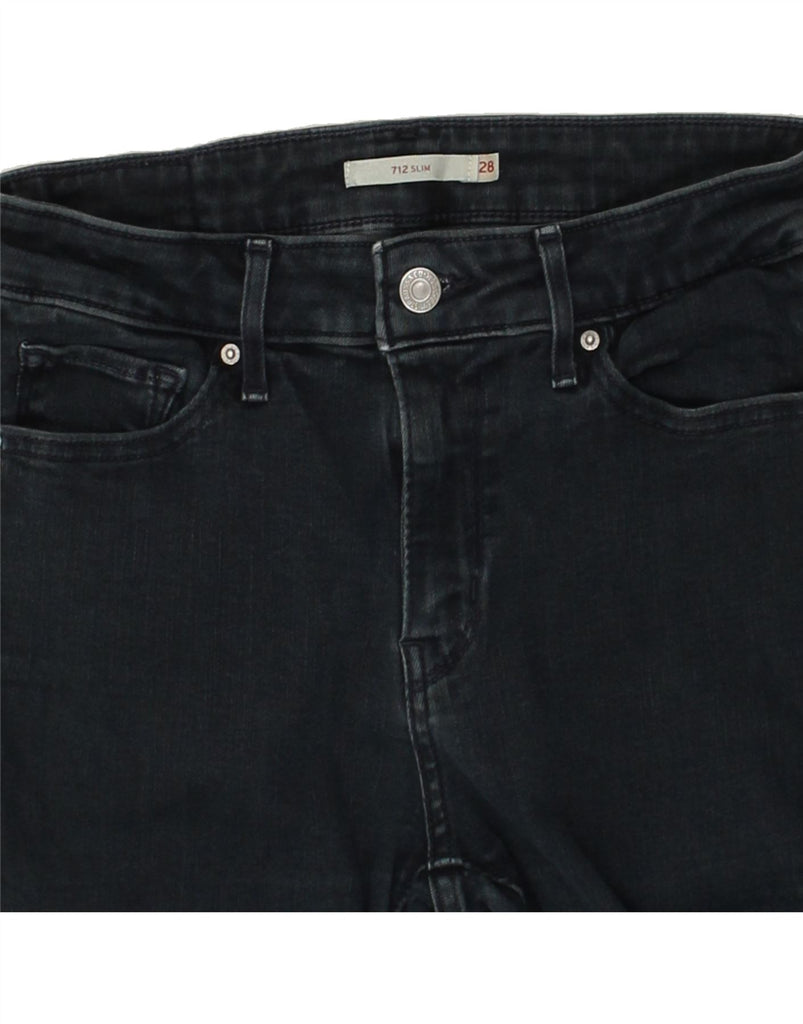 LEVI'S Womens 712 Slim Jeans W28 L26  Navy Blue Cotton Vintage Levi's and Second-Hand Levi's from Messina Hembry 