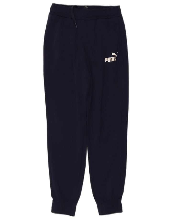 PUMA Boys Tracksuit Trousers Joggers 9-10 Years  Navy Blue Polyester