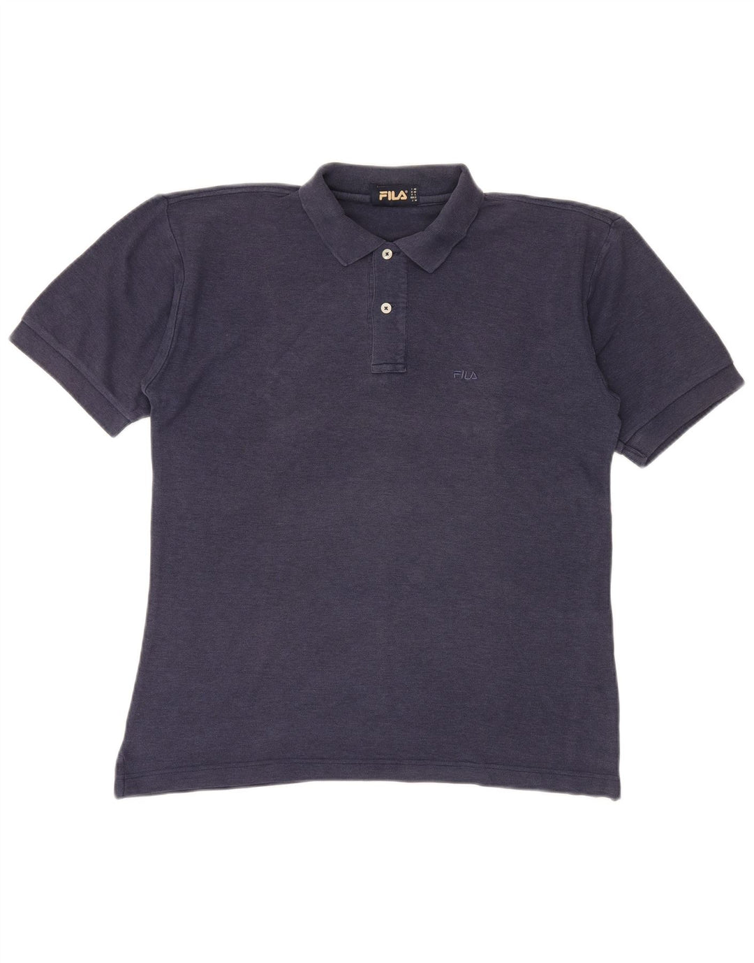 Fila Mens Polo Shirt IT 46 Small Navy Blue Cotton