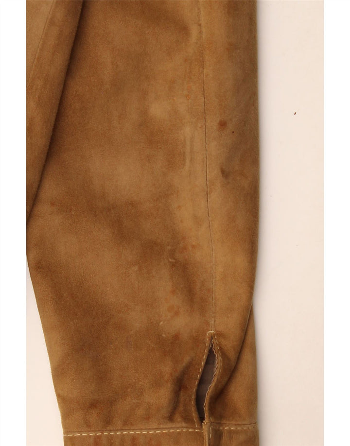 Vintage Mens Suede Jacket UK 38 Medium Brown