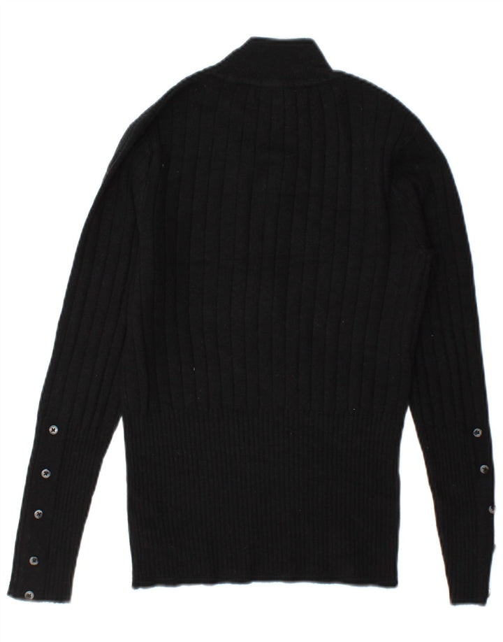 Marks & Spencer Womens Turtle Neck Jumper Sweater UK 8 Small Black