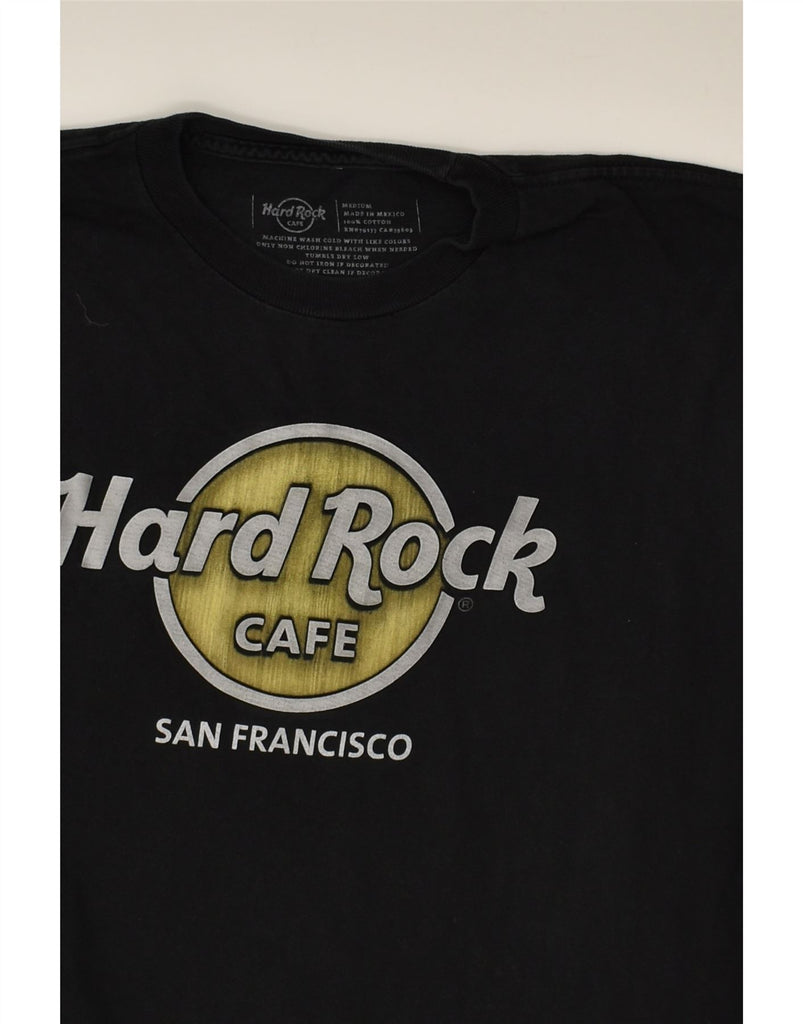 HARD ROCK Mens San Francisco Graphic T-Shirt Top Medium Black Cotton | Vintage Hard Rock | Thrift | Second-Hand Hard Rock | Used Clothing | Messina Hembry 