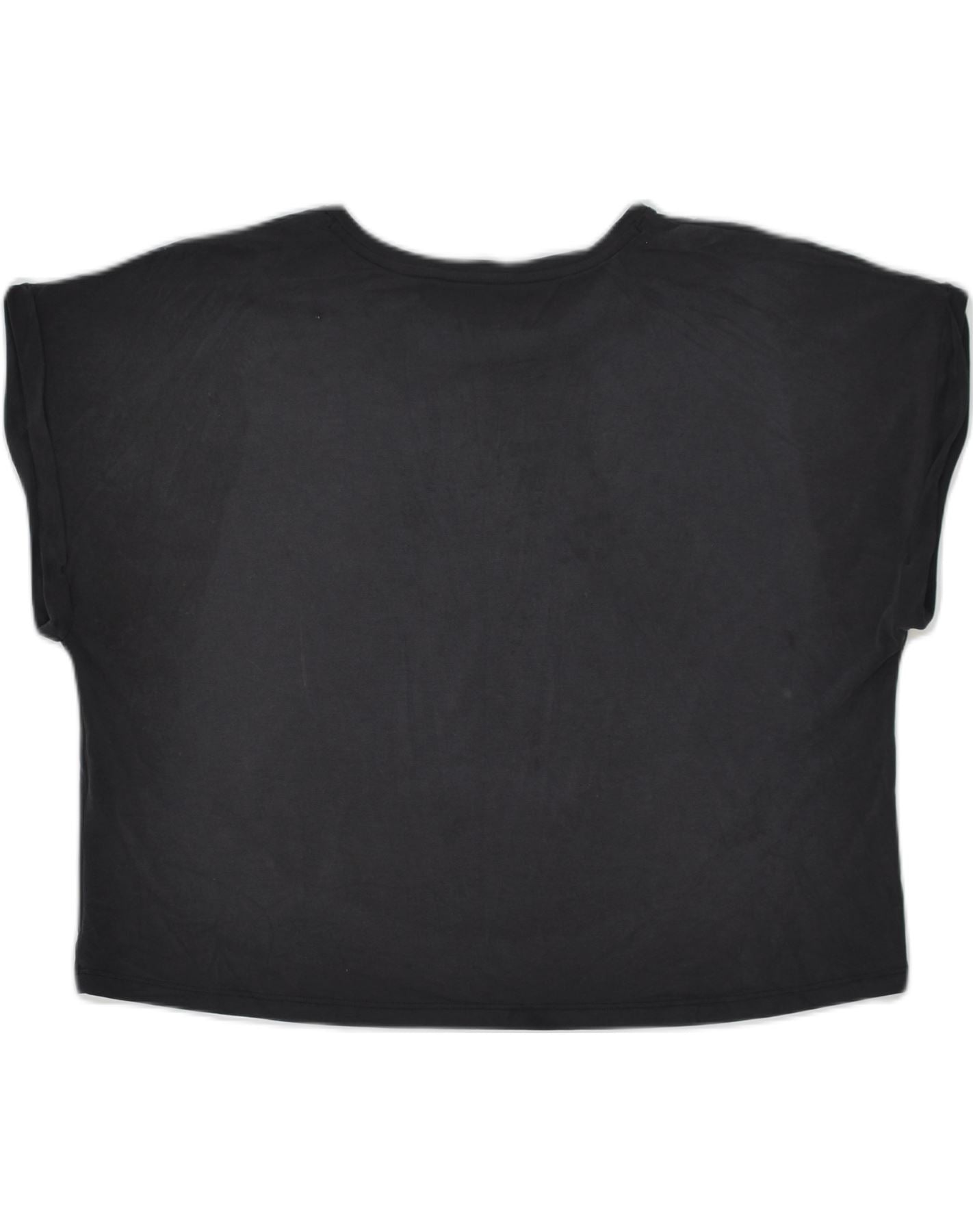UNDER ARMOUR Womens Crop Graphic T-Shirt Top UK 16 Large Black