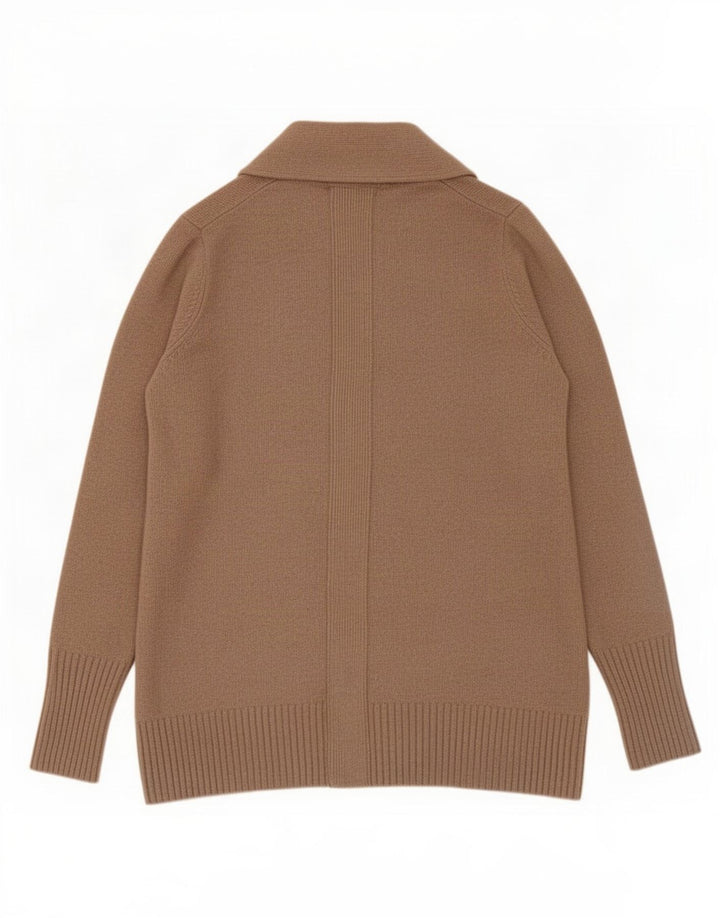 Jigsaw Womens Cardigan Sweater UK 14 Medium Beige Wool