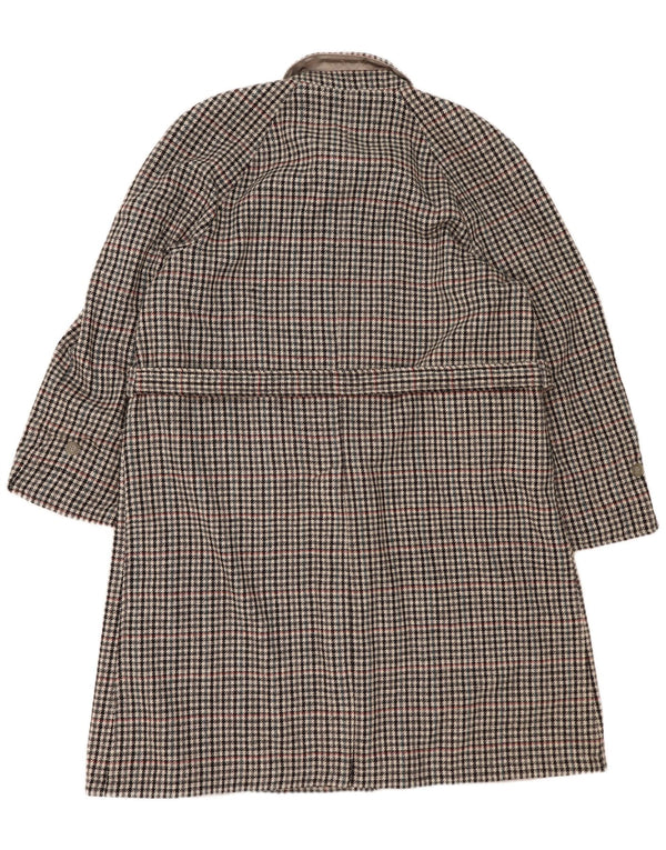 Hamilton Mens Reversible Trench Coat IT 56 3XL Grey Check Polyester