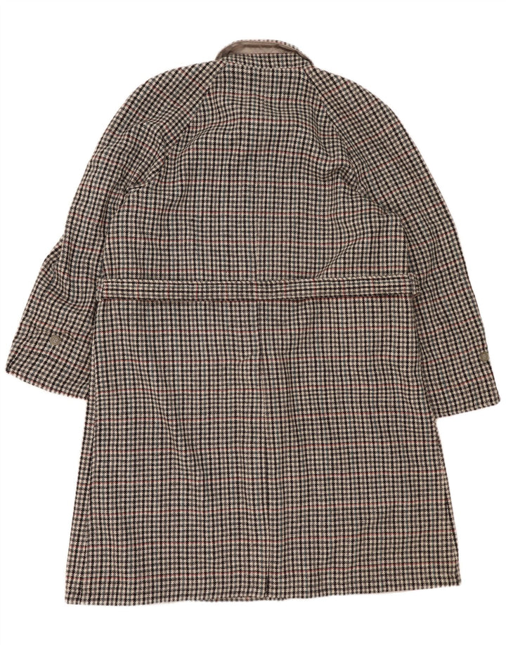 Hamilton Mens Reversible Trench Coat IT 56 3XL Grey Check Polyester