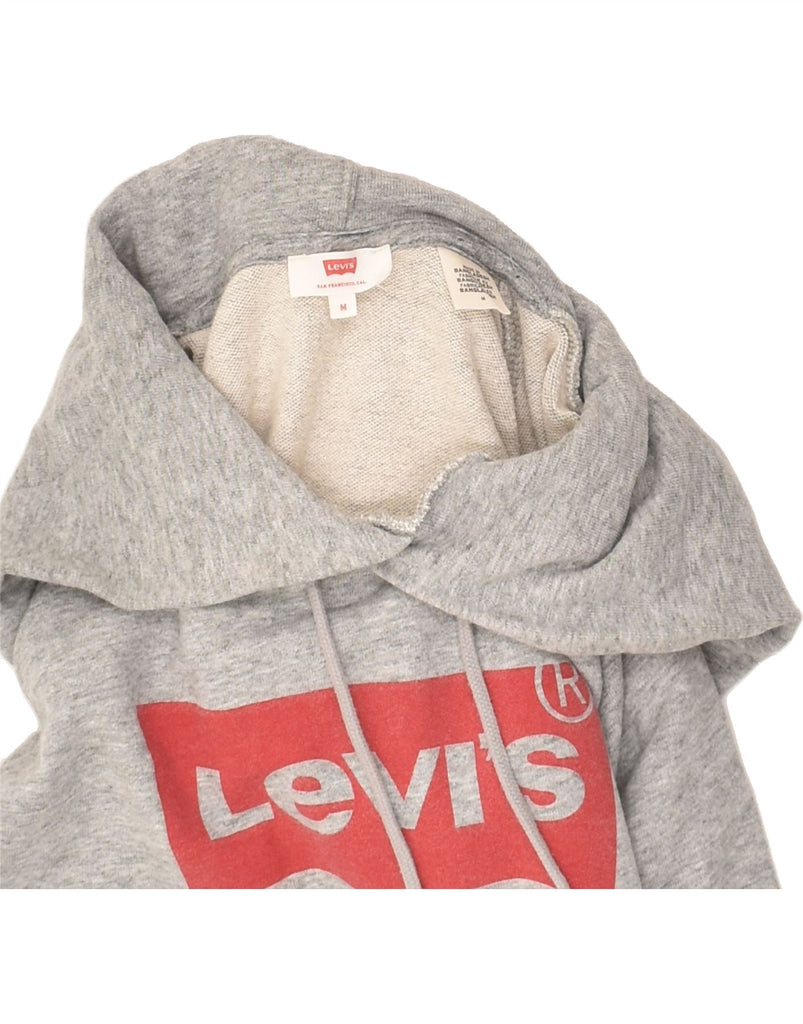 LEVI'S Mens Graphic Hoodie Jumper Medium Grey Cotton | Vintage Levi's | Thrift | Second-Hand Levi's | Used Clothing | Messina Hembry 