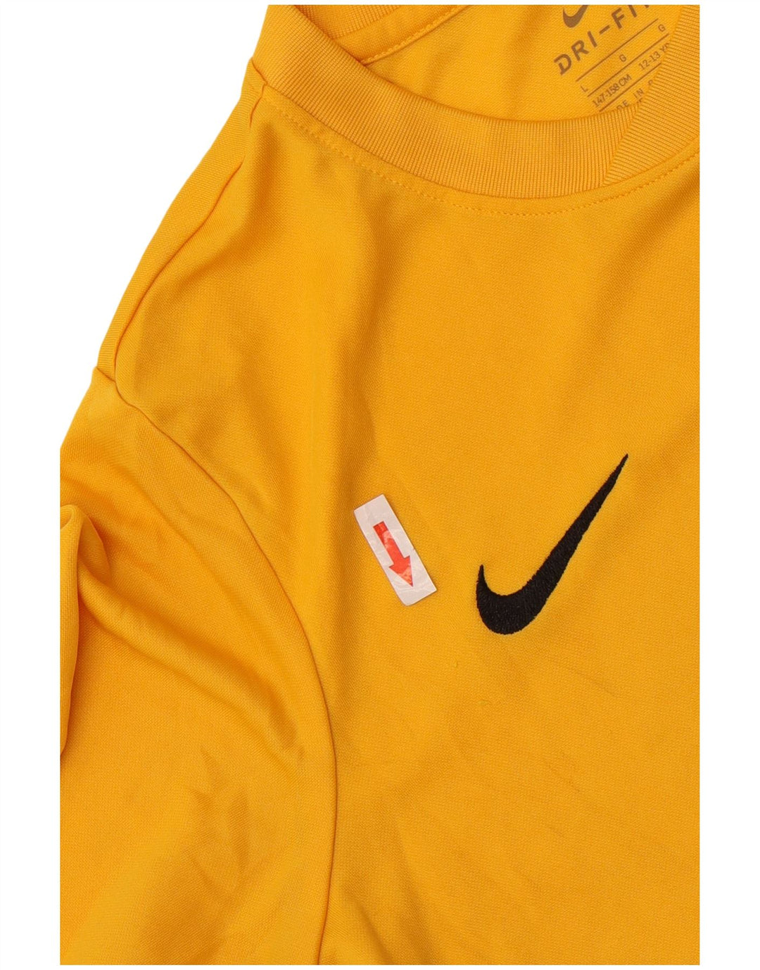 Nike Boys Dri Fit T-Shirt Top 12-13 Years Large Yellow Polyester