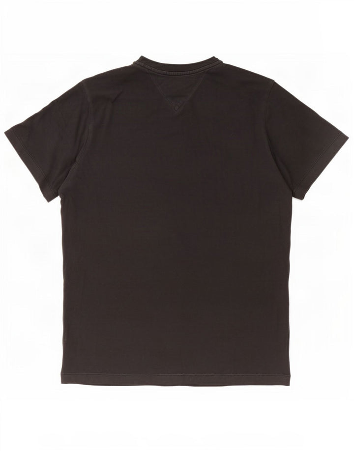 Tommy Hilfiger Mens T-Shirt Top Medium Black Cotton