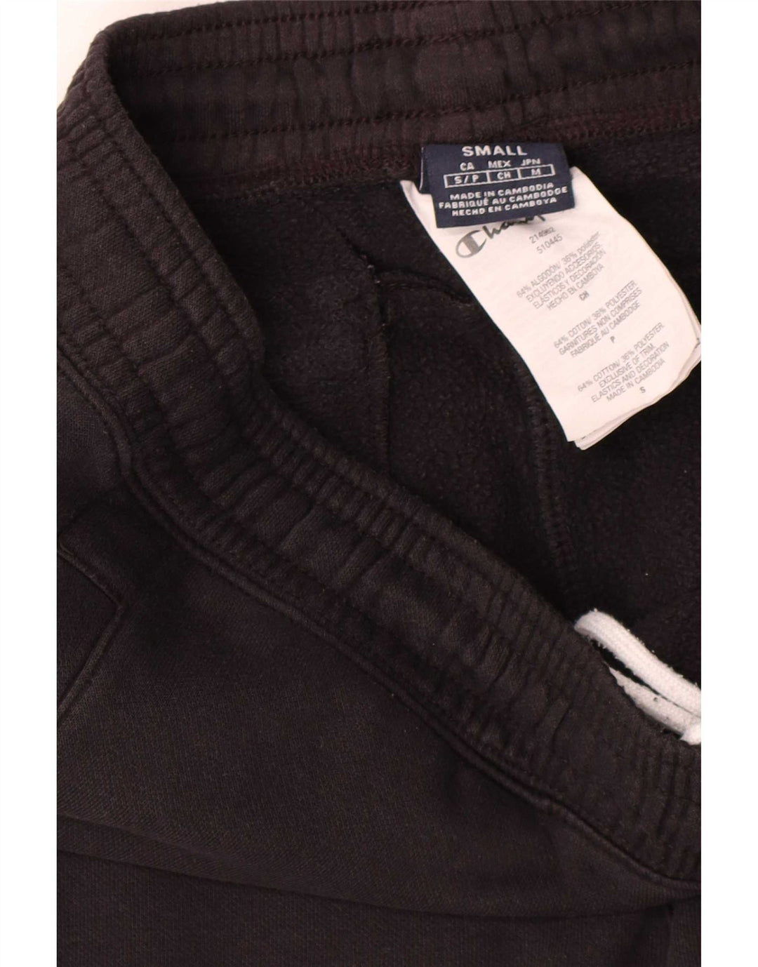 Champion Mens Tracksuit Trousers Joggers Small Black Cotton