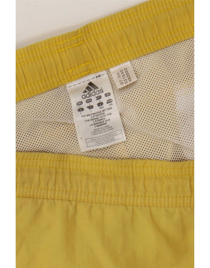 Adidas Mens Cargo Swimming Shorts Large Yellow Nylon
