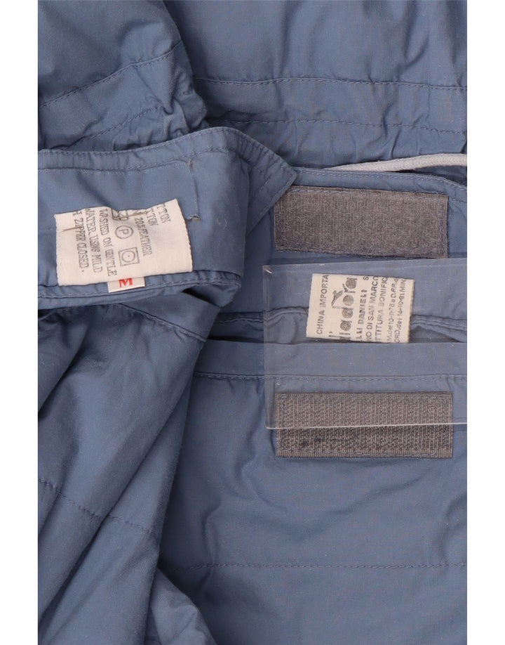 DIADORA Mens Loose Fit Reversible Padded Jacket UK 38 Medium Blue Cotton