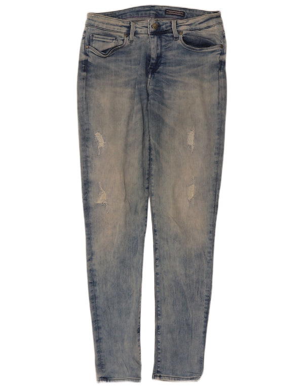 Tommy Hilfiger Womens Distressed Skinny Jeans W30 L30 Blue Cotton