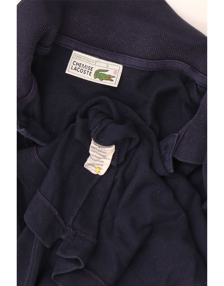 Lacoste Mens Polo Shirt Size 5 Large Navy Blue Cotton